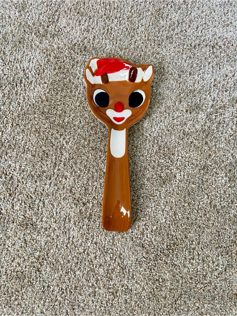 Zrike Rudolph The Red-Nosed Reindeer Ceramic Figural Spoon Rest Holiday Decor - Picture 2 of 12